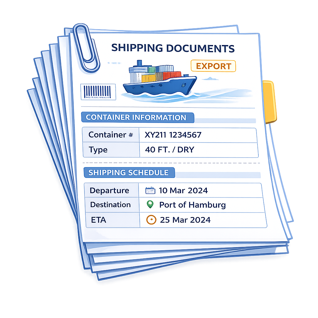 A scanned customs declaration document