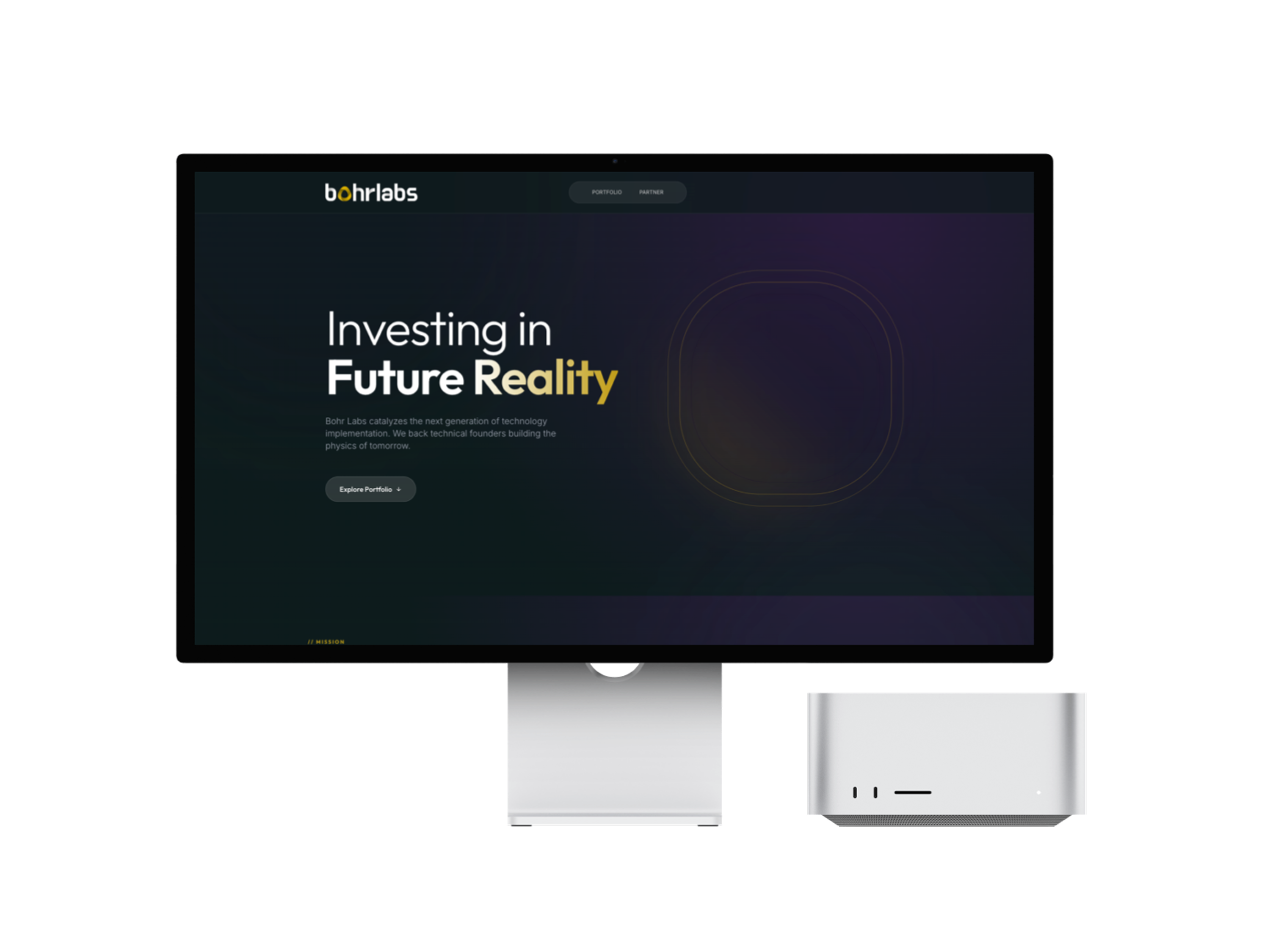 The finished bohrlabs.id landing page