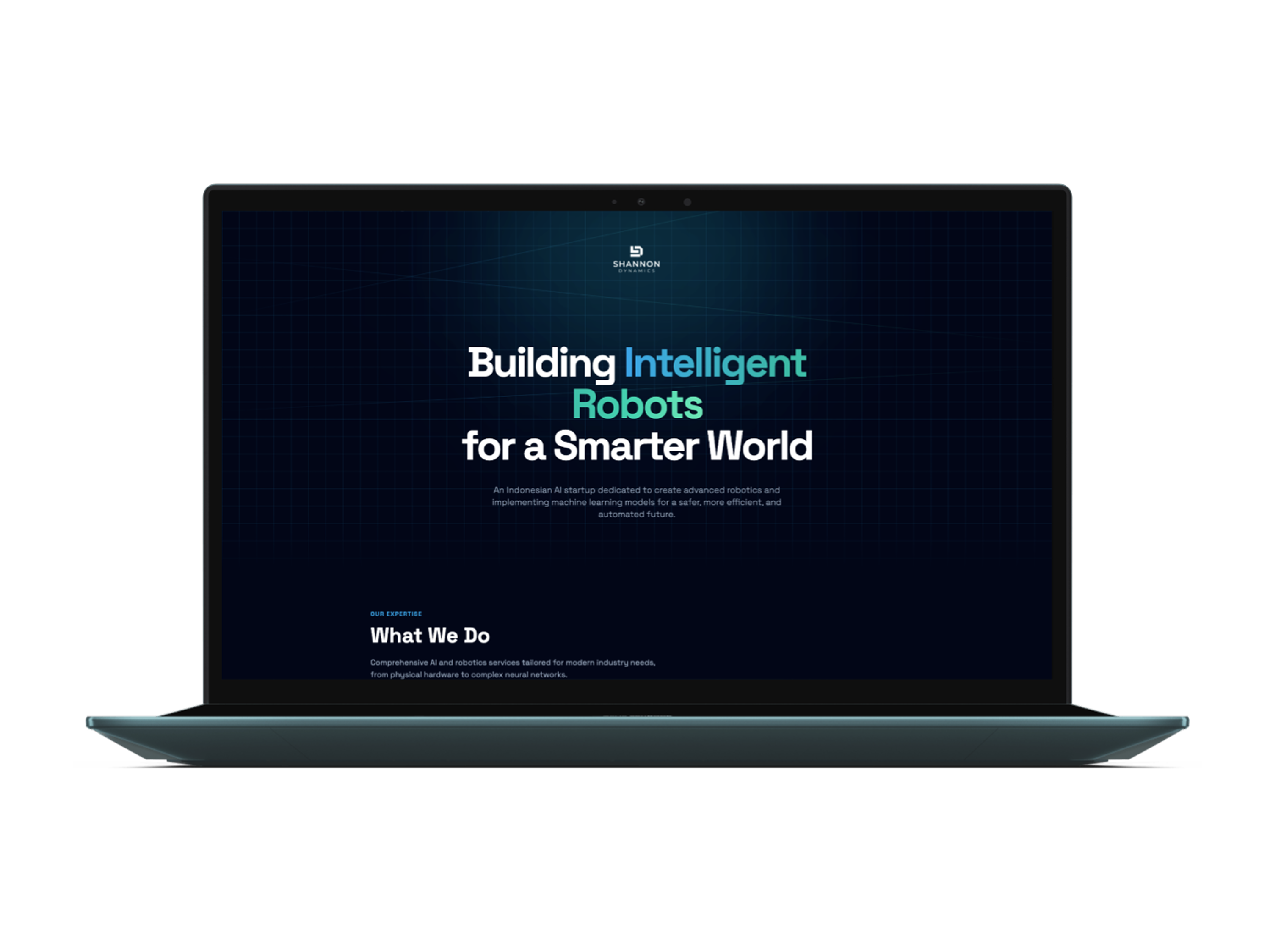 The finished shannon.id landing page